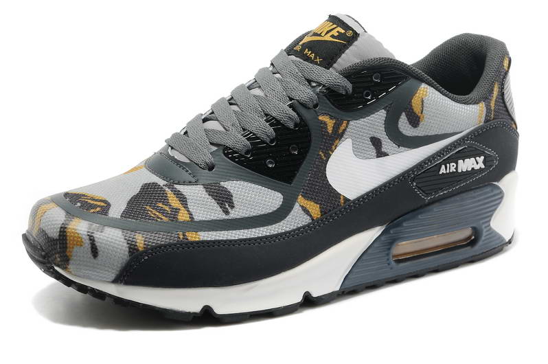 Nike Air Max 90 Chaussures Hommes pre TAPE LT.Gray carbone noir jaune (3)